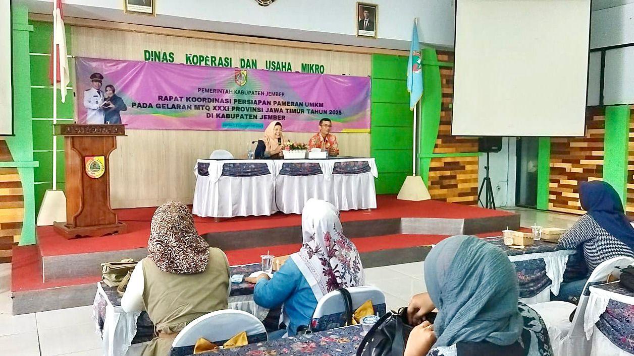 Diskopum Jember Gelar Rapat Koordinasi Persiapan Pameran UMKM pada MTQ XXXI Jawa Timur 2025