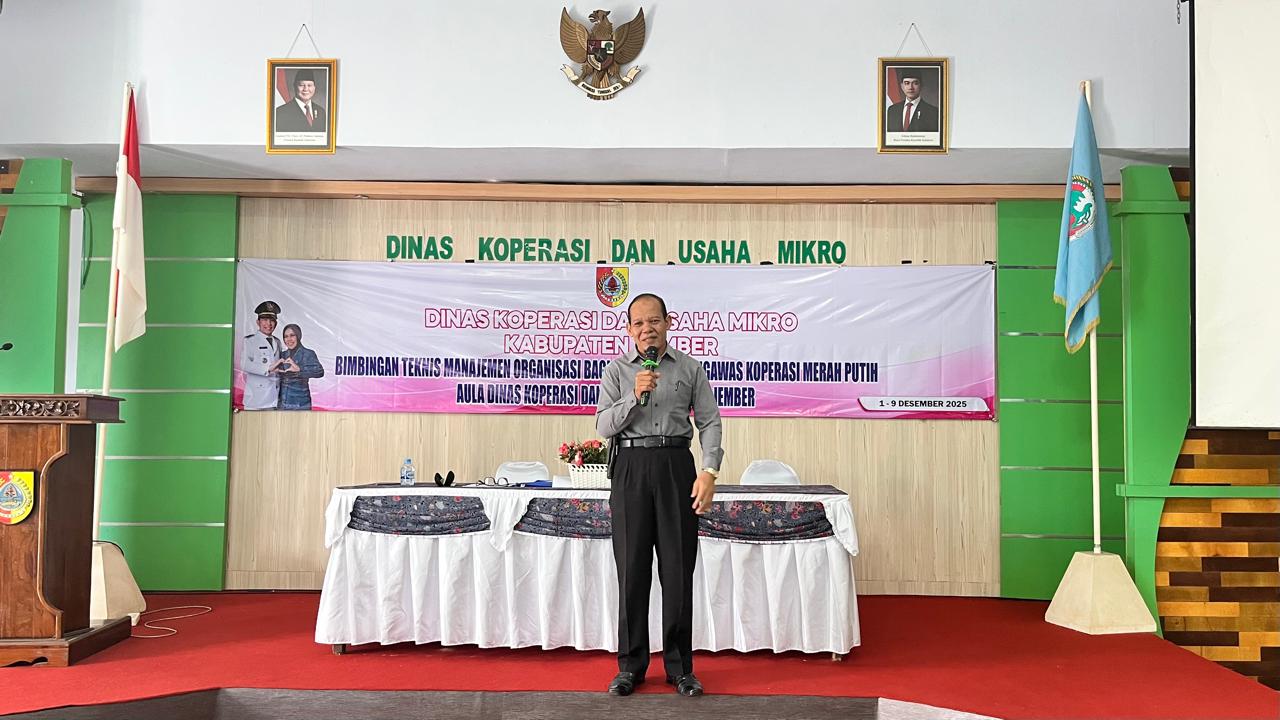 Bimtek Manajemen Organisasi Bagi Koperasi Merah Putih Resmi Dimulai di Aula Diskopum Jember