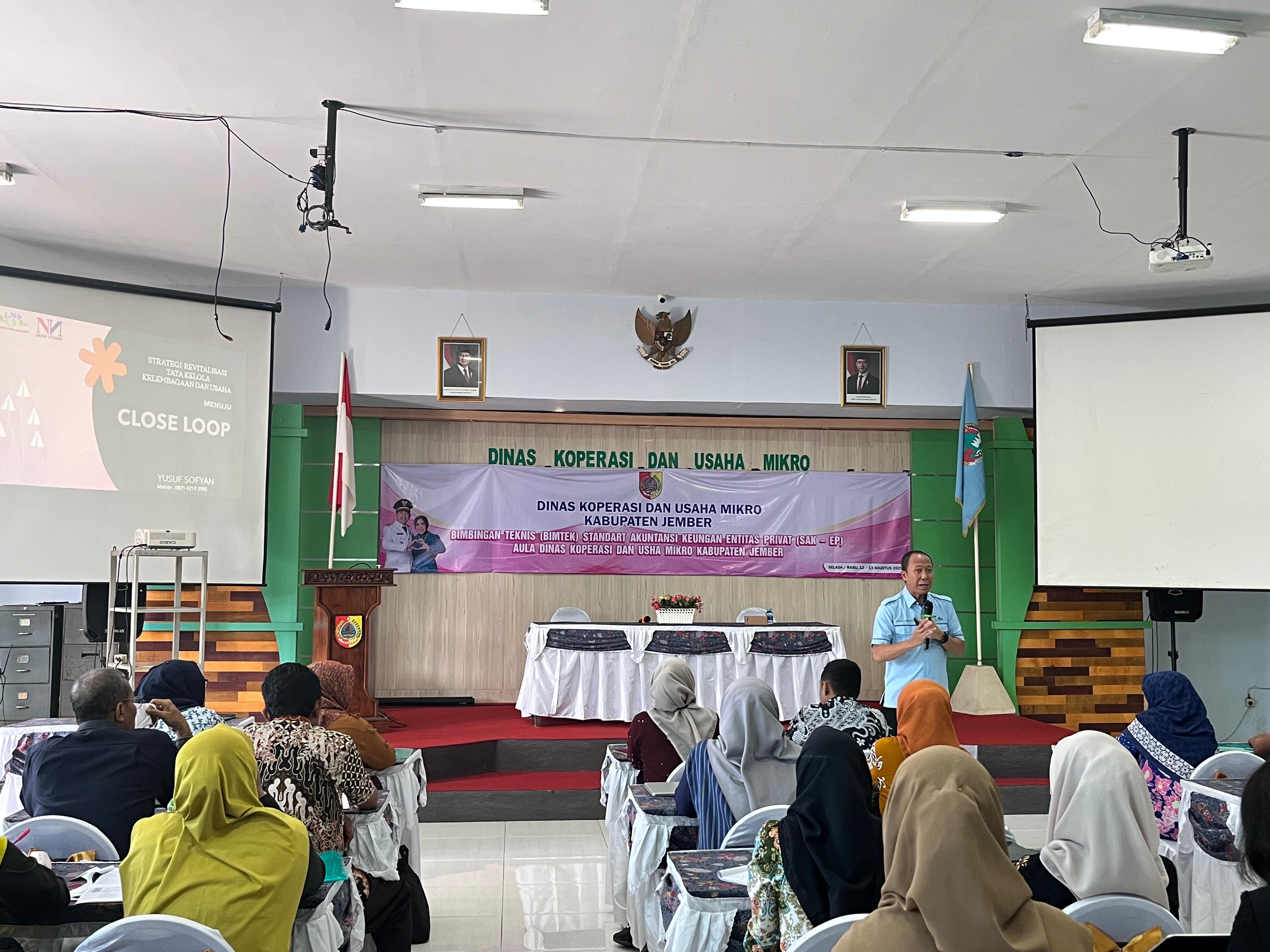 Bimbingan Teknis SAK-EP Tingkatkan Kapasitas Pengurus Koperasi di Kabupaten Jember