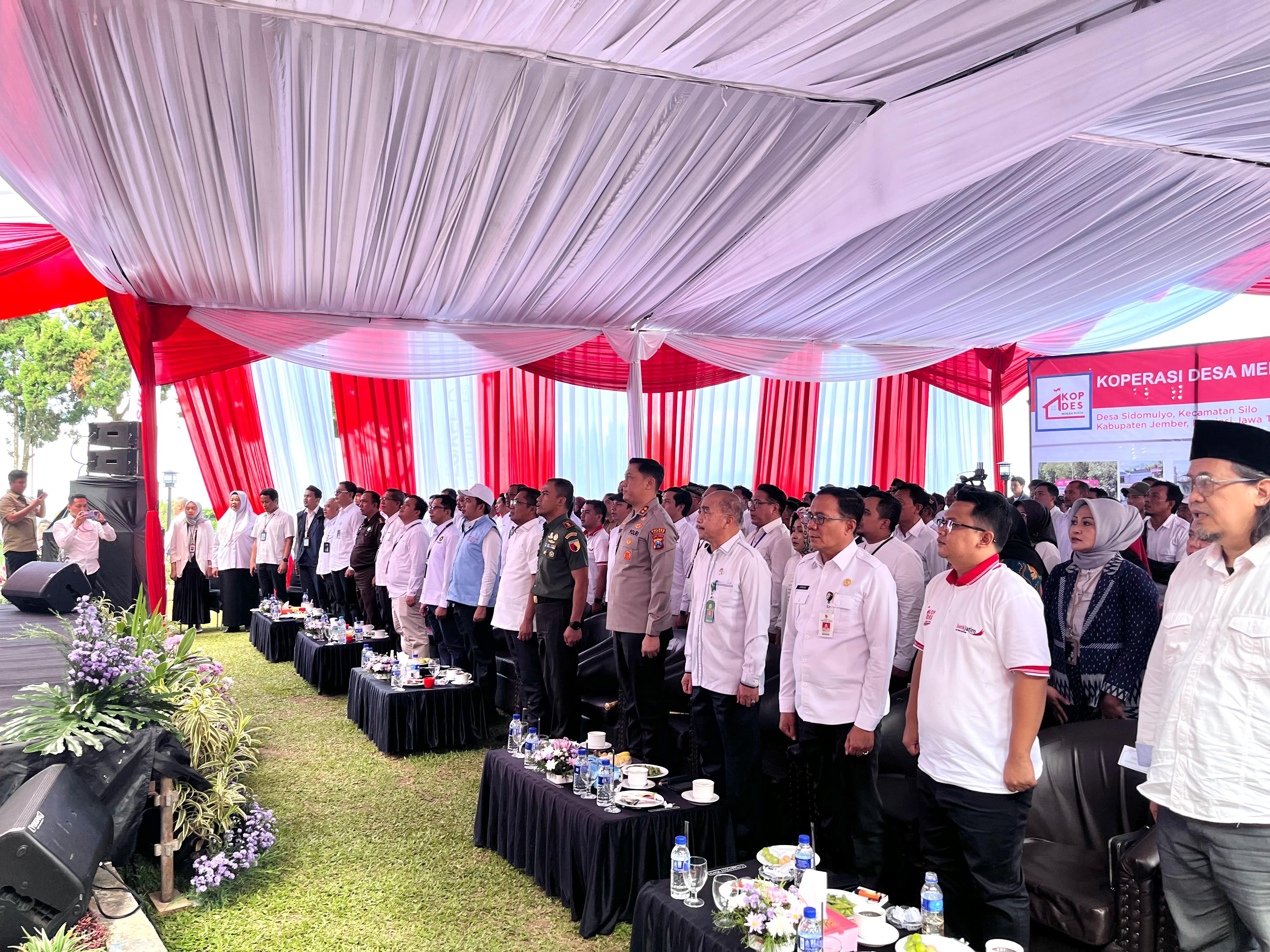 Diskopum Jember Gelar Peluncuran Kelembagaan Koperasi Desa/Kelurahan Merah  Putih Bersama Presiden Secara Virtual di Rembangan