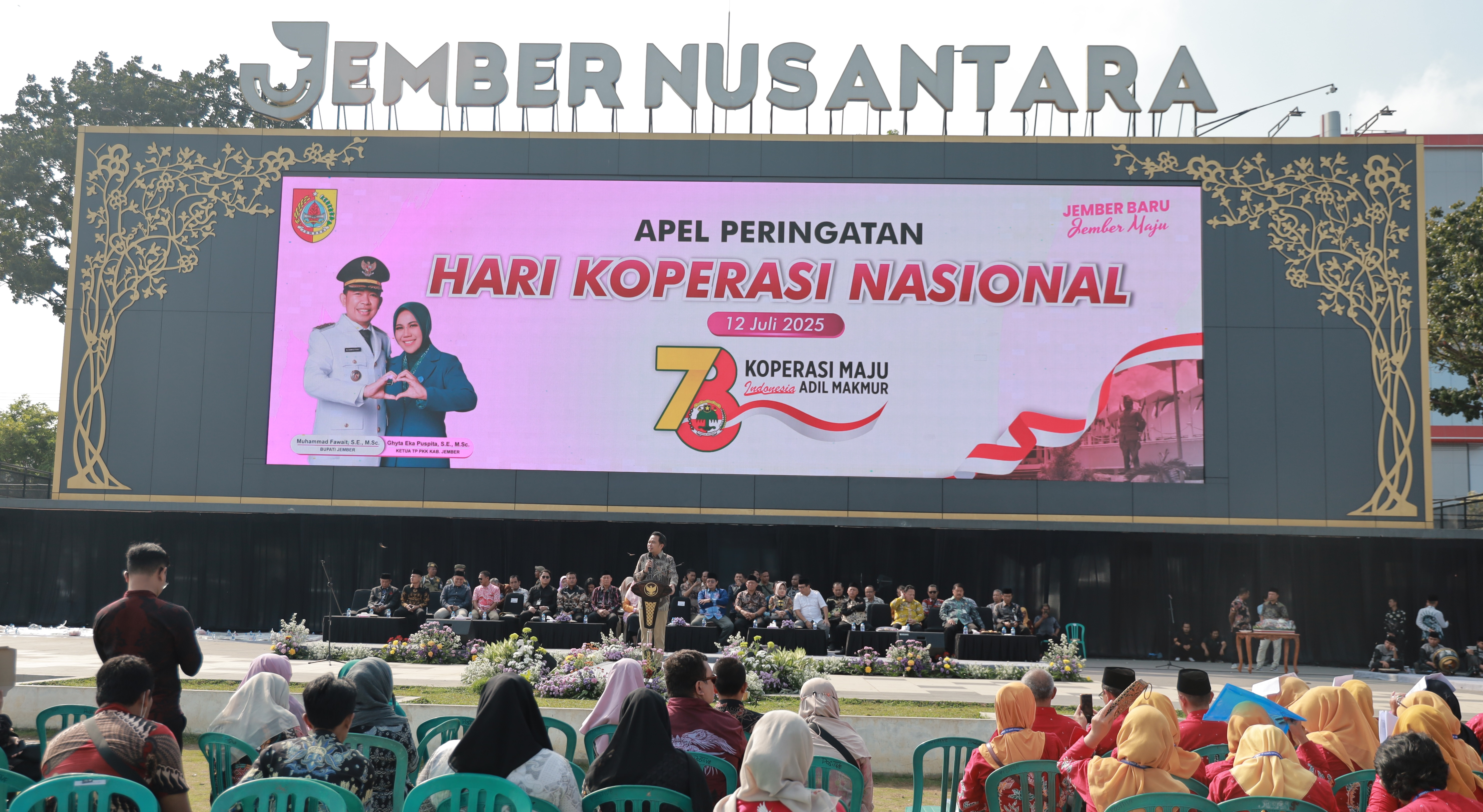 Peringatan Hari Koperasi Nasional ke 78 di Alun-Alun Kabupaten Jember