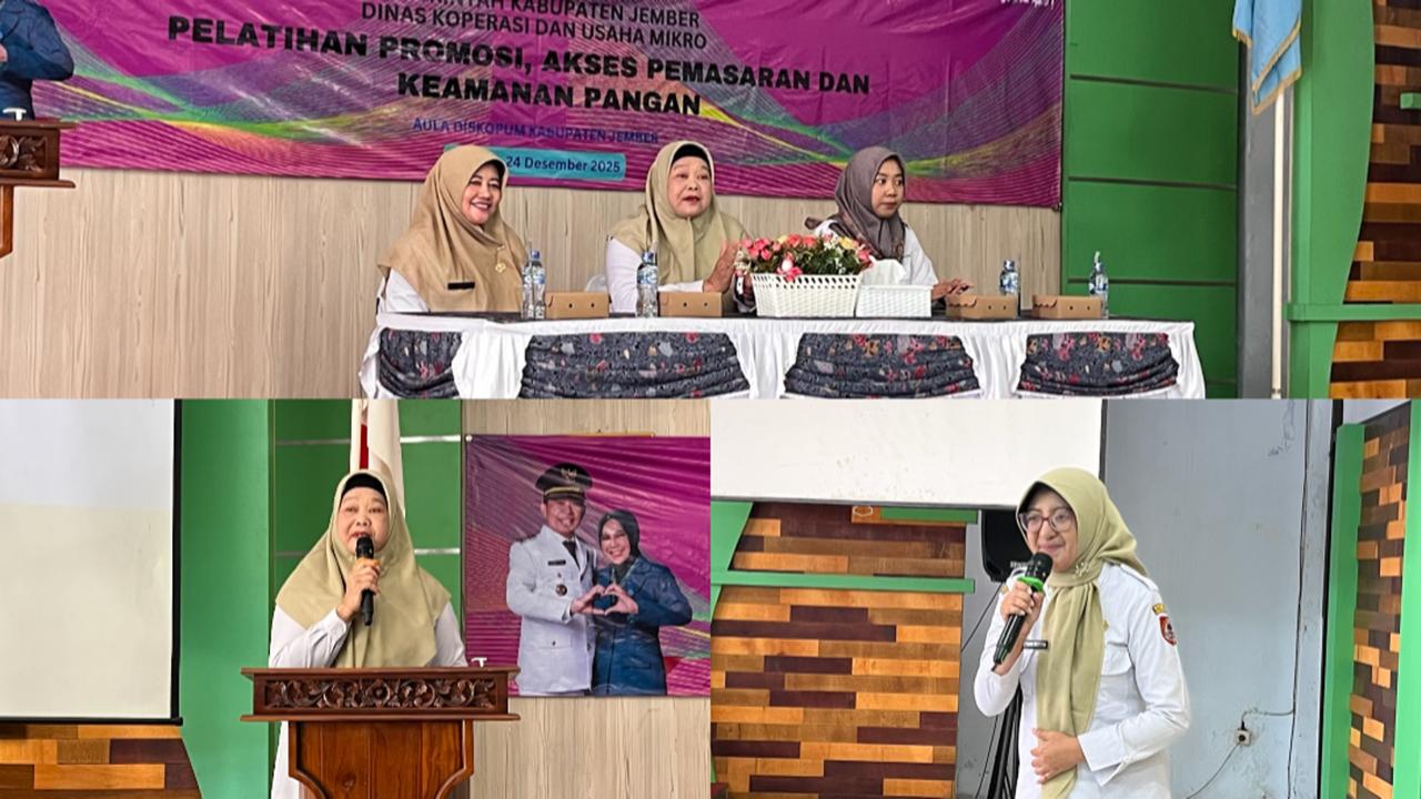 Diskopum Jember Gelar Pelatihan Promosi, Akses Pemasaran, dan Keamanan Pangan bagi PKL Kuliner