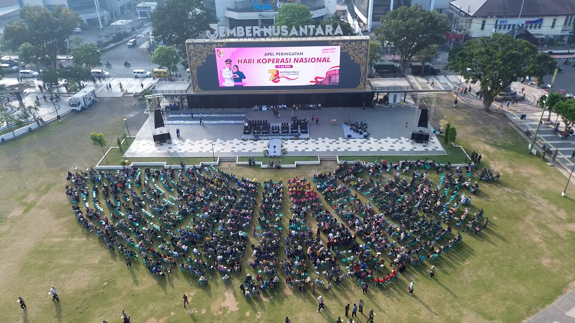 Peringatan Hari Koperasi Nasional ke 78 di Alun-Alun Kabupaten Jember