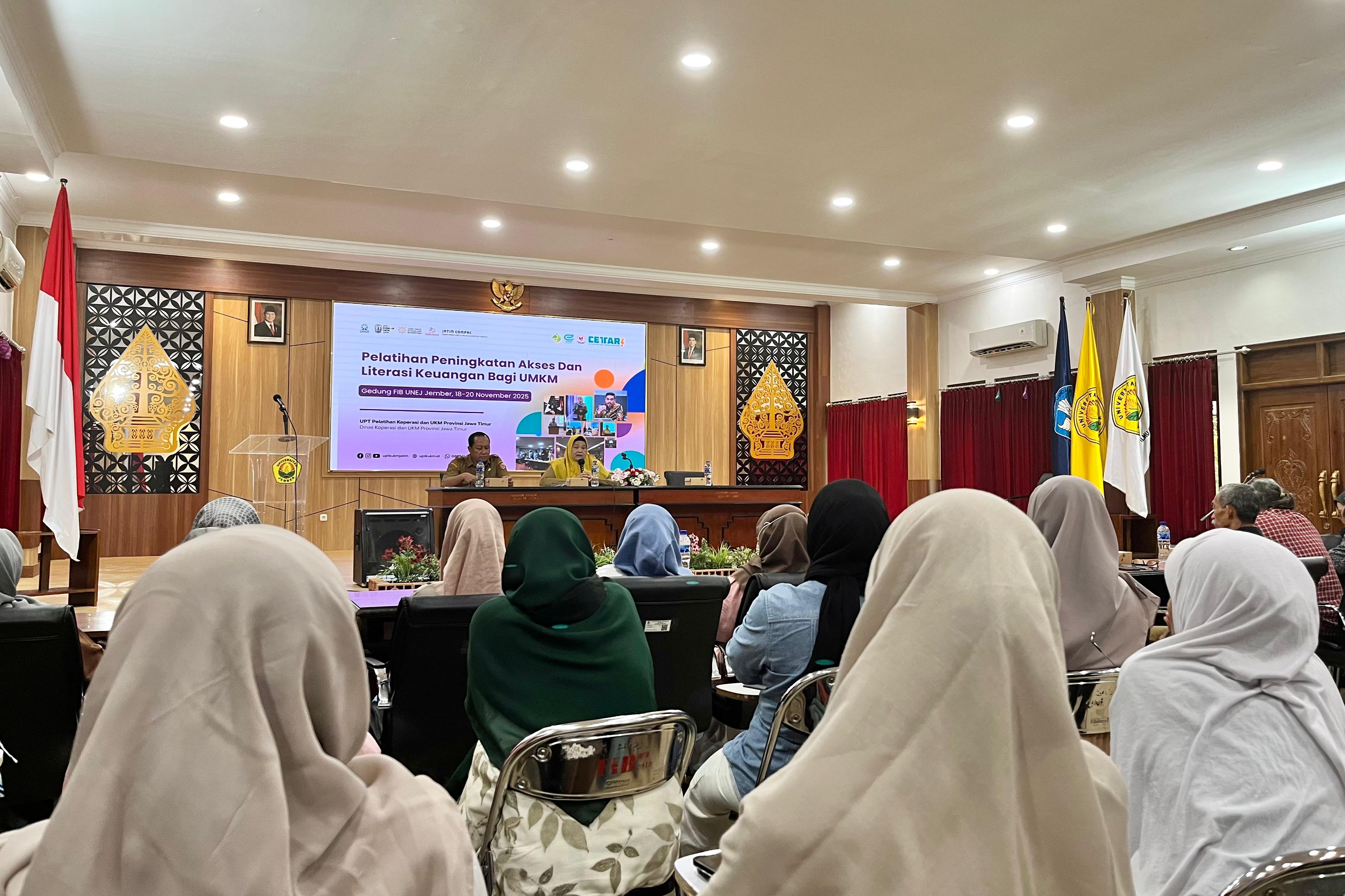 Pelatihan Peningkatan Akses dan Literasi Keuangan bagi UMKM, Dorong Penguatan Kapasitas Pelaku Usaha di Jember