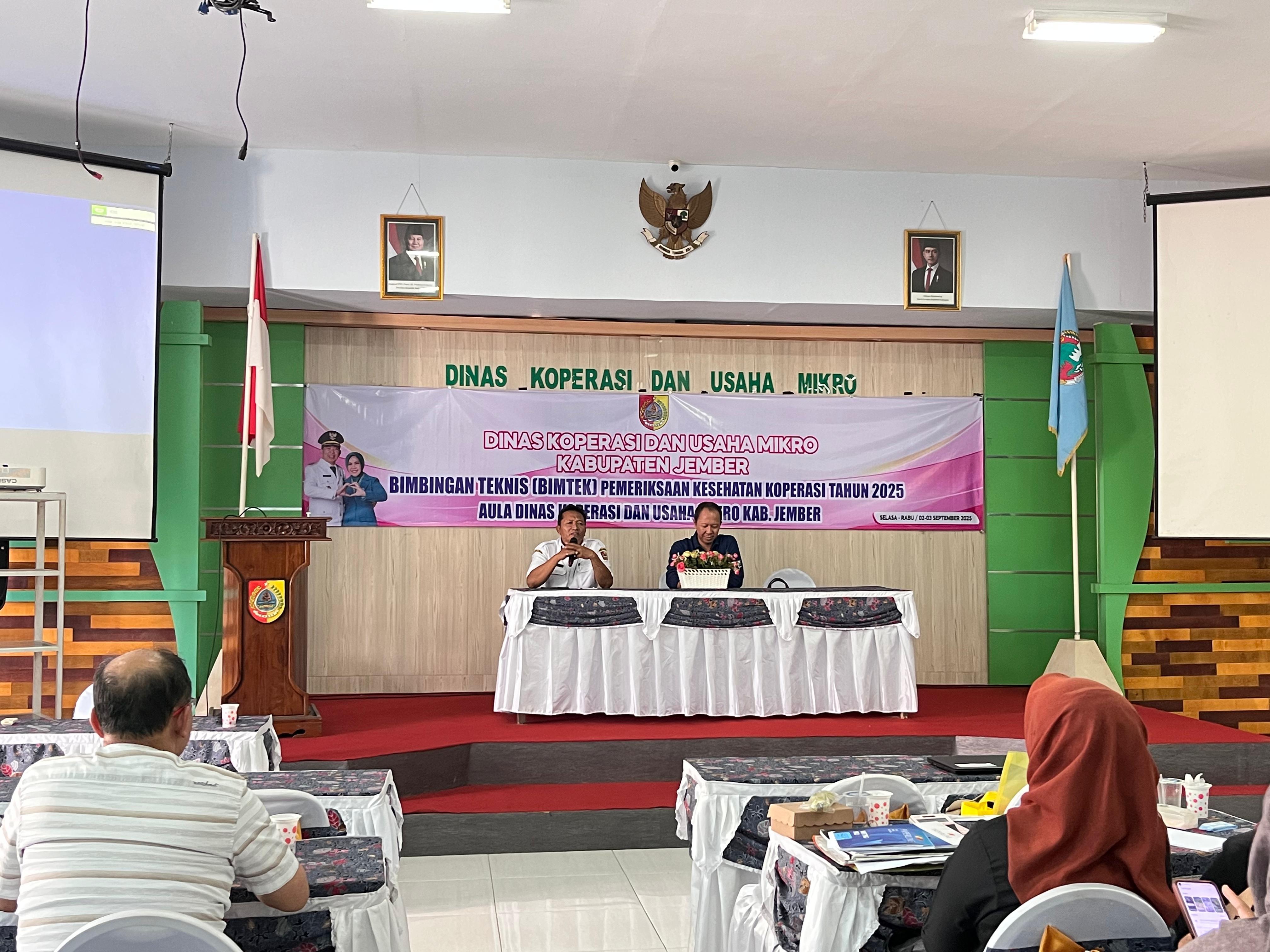 Diskopum Jember Gelar Bimbingan Teknis Pemeriksaan Kesehatan Koperasi