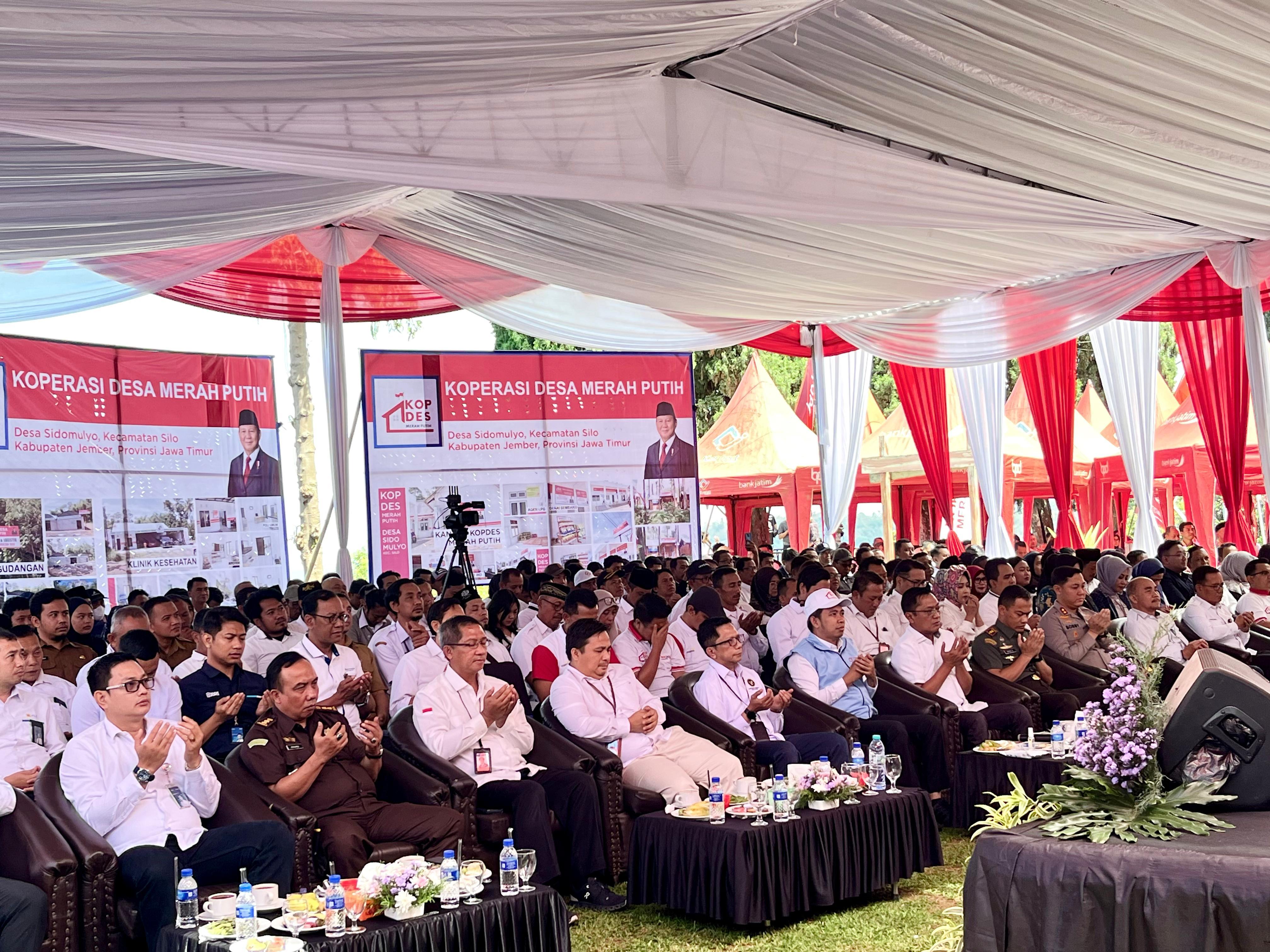 Diskopum Jember Gelar Peluncuran Kelembagaan Koperasi Desa/Kelurahan Merah  Putih Bersama Presiden Secara Virtual di Rembangan