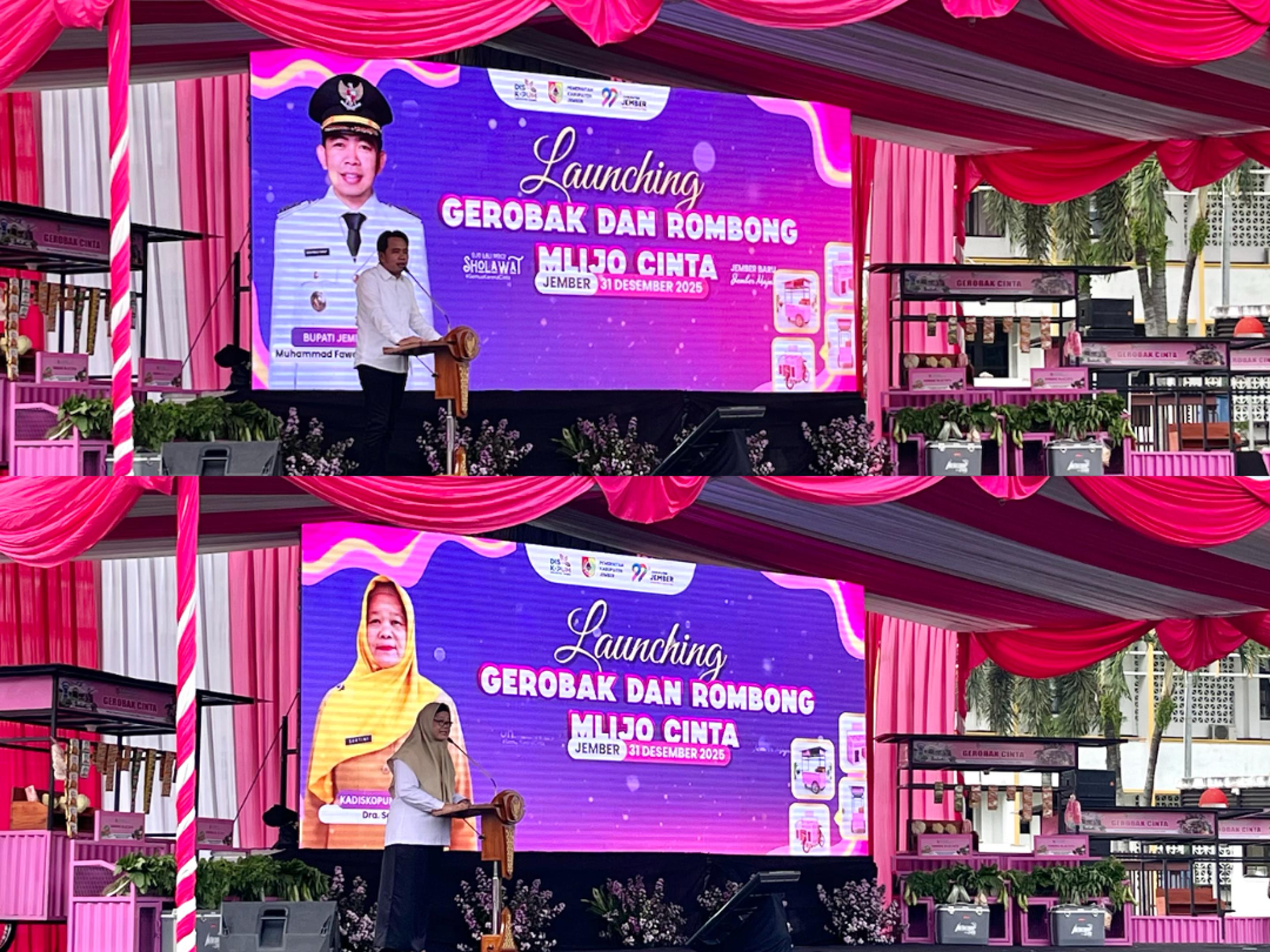Gerobak dan Rombong Mlijo Cinta Resmi Diluncurkan, Dorong Pemberdayaan UMKM Jember