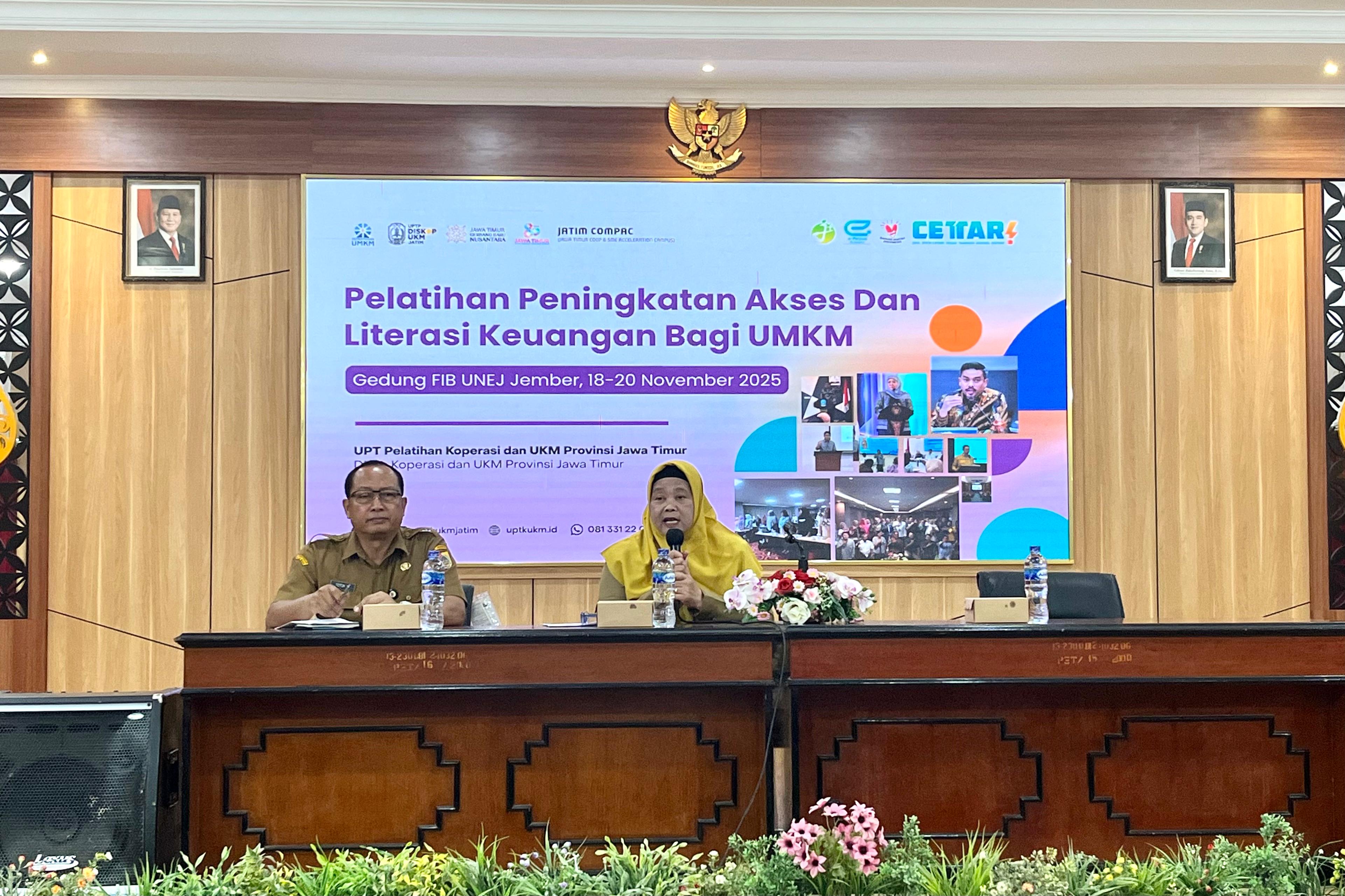Pelatihan Peningkatan Akses dan Literasi Keuangan bagi UMKM, Dorong Penguatan Kapasitas Pelaku Usaha di Jember